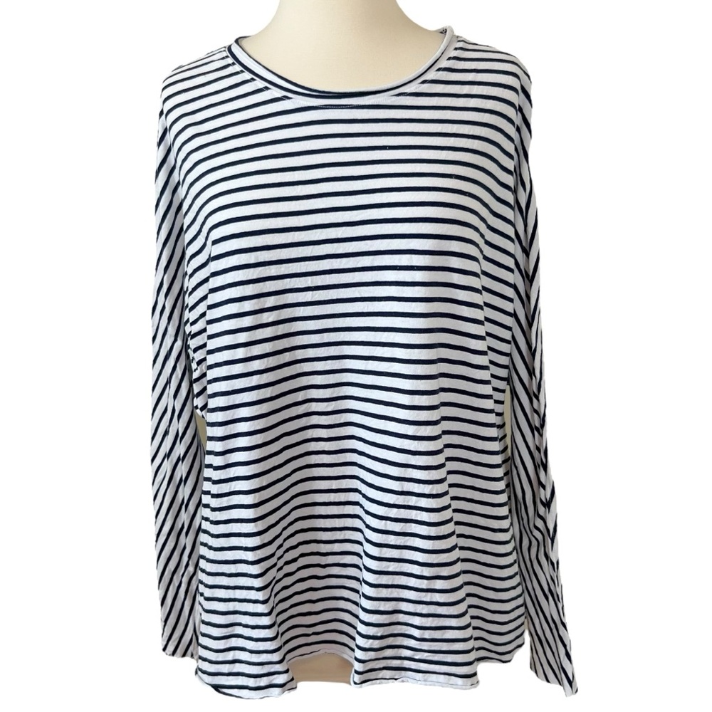 Frank & Eileen Blue and White Long Sleeve Tee